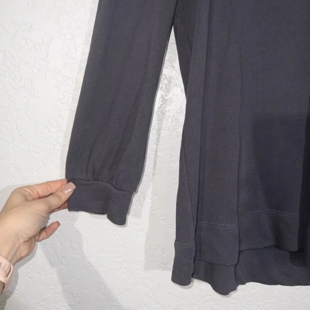 Loft Gray Button‎ Front Mixed Media Sweater Size XS